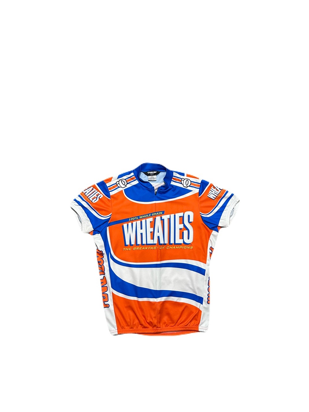 Pearl Izumi Wheaties Orange/Blue/White Cycling Jersey Short Sleeve Medium